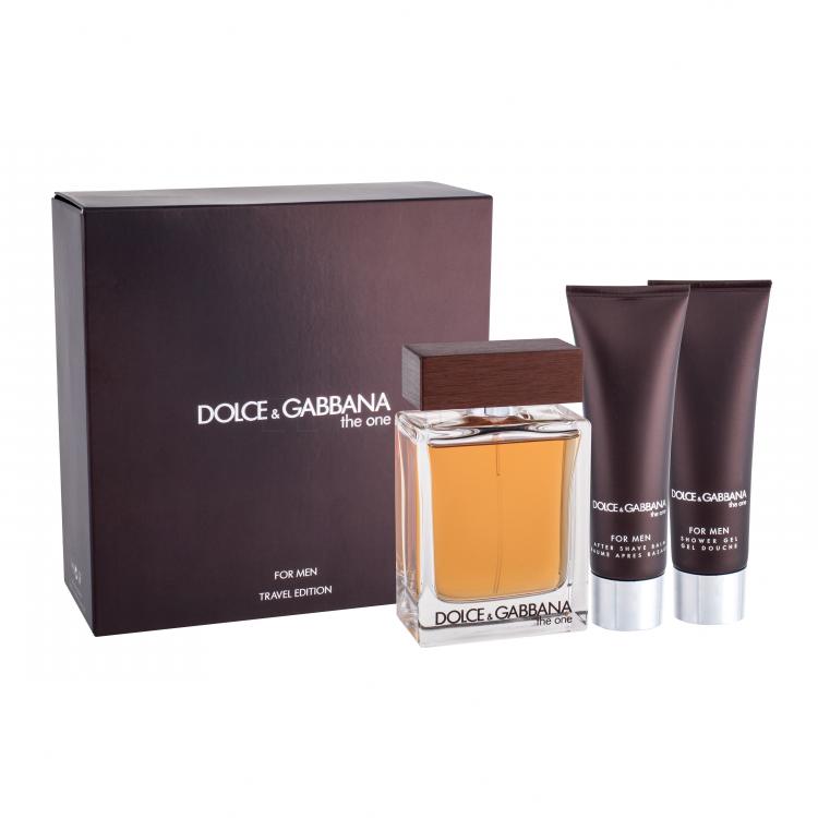 Dolce&amp;Gabbana The One Dárková kazeta toaletní voda 100 ml + balzám po holení 50 ml + sprchový gel 50 ml poškozená krabička