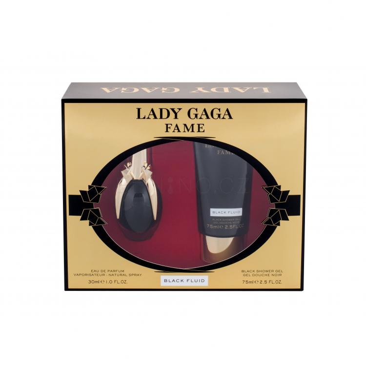 Lady Gaga Fame Dárková kazeta parfémovaná voda 30 ml + sprchový gel 75 ml